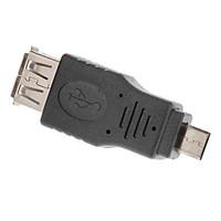 Micro USB Male to USB Female Adapter for Cell Phone(Black)