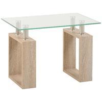 Milan Glass Top Lamp Table