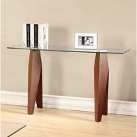 Mission Clear Glass Console Table