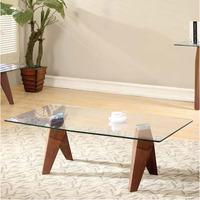Mission Clear Glass Coffee Table