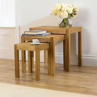 Milan Oiled Oak Set Of 3 Nested Tables