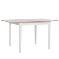 Milton Extendable Wooden Dining Table In Golden Oak And White