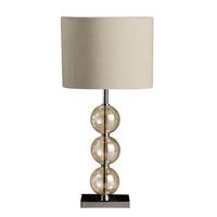 Mistro Amber Glass Balls Table Lamp with Chrome Base