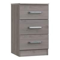 Minnesota 3 Drawer Bedside Grey Oak