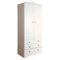 milford 2 door 3 drawer wardrobe white