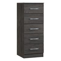 minnesota 5 drawer tallboy chocolate oak