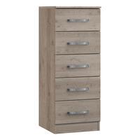 minnesota 5 drawer tallboy natural oak