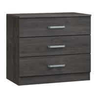 minnesota 3 drawer chest chocolate oak