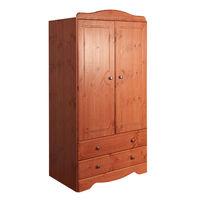 Milford 2 Door 2 Drawer Wardrobe Pine