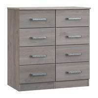 Minnesota 8 Drawer Narrow Chest Grey Oak