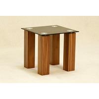 Mirage Black Glass Top Lamp Table