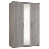 minnesota 3 door mirrored wardrobe grey oak