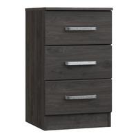 Minnesota 3 Drawer Bedside Chocolate Oak