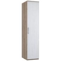 minnesota 1 door wardrobe natural oak and flakewood white