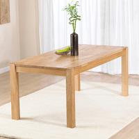 milan 150cm oak dining table only