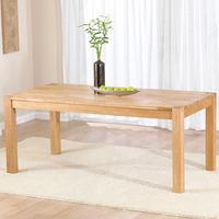 milan 180cm oak dining table only