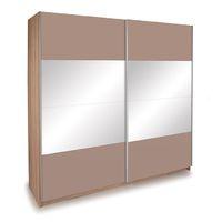 miami double sliding gloss mirrored wardrobe