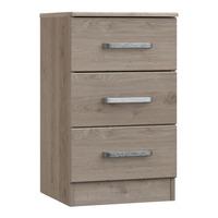 minnesota 3 drawer bedside natural oak