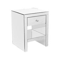 mirrored bedside cabinet