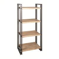 Miriam Shelving Unit Bookcase In Oak And Anthracite With 4 Shelf