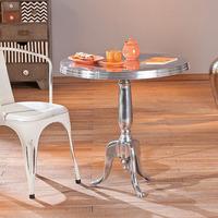 Mistura Silver Finish Round Shaped Side Table