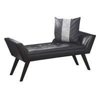 milan faux leather bench