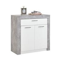 Midas Wooden Shoe Storage Cabinet In Light Atelier And White
