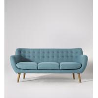 mimi three seater sofa in powder blue