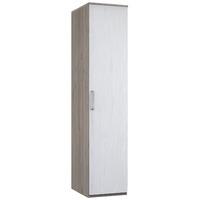 minnesota 1 door wardrobe grey oak and flakewood white