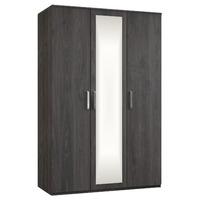 Minnesota 3 Door Mirrored Wardrobe Chocolate Oak