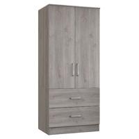 Minnesota 2 Door 2 Drawer Wardrobe Grey Oak