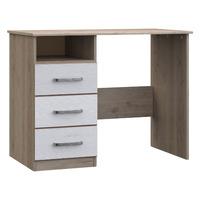 minnesota dressing table natural oak and flakewood white