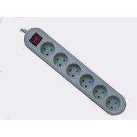 microconnect gru00610dk 6 way danish socket 10m grey with onof switch  ...