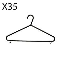 Mix n Match CAB0438X5 Multi-Purpose Plastic Clothes Hangers, Pack of 35, Black