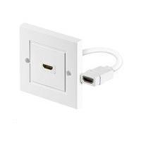 Microconnect HDMWALL1 - HDMI wall socket 1 port white - 1080P, 3D. HDCP, High speed. - Warranty: 25Y