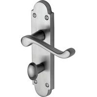 milton lever latch set of 2 finish satin chrome