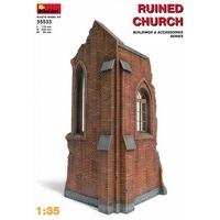 miniart 135 scale church ruin plastic model kit