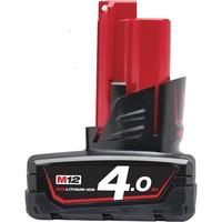 Milwaukee M12B4 4.0Ah Lithium-Ion Battery - Red
