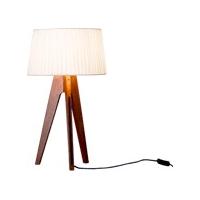 Miller Table Lamp, Walnut and Navy