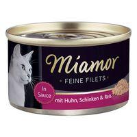 Miamor Fine Fillets Saver Pack 24 x 100g - Chicken, Ham & Rice in Jelly