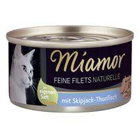 Miamor Fine Fillets Naturelle 6 x 80g - Skipjack Tuna