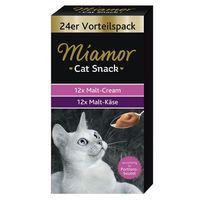 miamor cat snack malt cream malt cheese mixed pack 24 x 15g