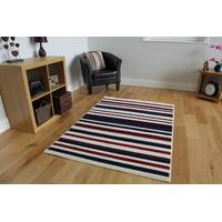 Milan Cream Navy Red Stripe Area Rug - 1114-X44 80 cm x 150 cm (2\'6\