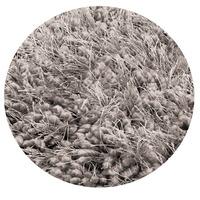 mink beige super thick shaggy circle rug cascade 160x160