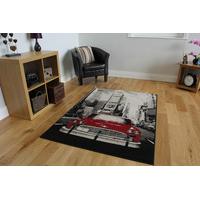 milan urban red modern rugs 160 cm x 230 cm 53 x 77