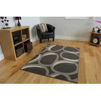 milan bubbles grey modern rugs 80 cm x 150 cm 26 x 50