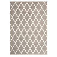 milan trellis taupe grey modern rugs 160 cm x 230 cm 53 x 77