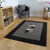 milan framed grey modern rugs 160 cm x 230 cm 53 x 77