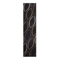 milan leaf brown modern rugs 60cmx240cm 2ft x 7ft 10