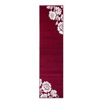 milan peony red modern rugs 60cmx240cm 2ft x 7ft 10